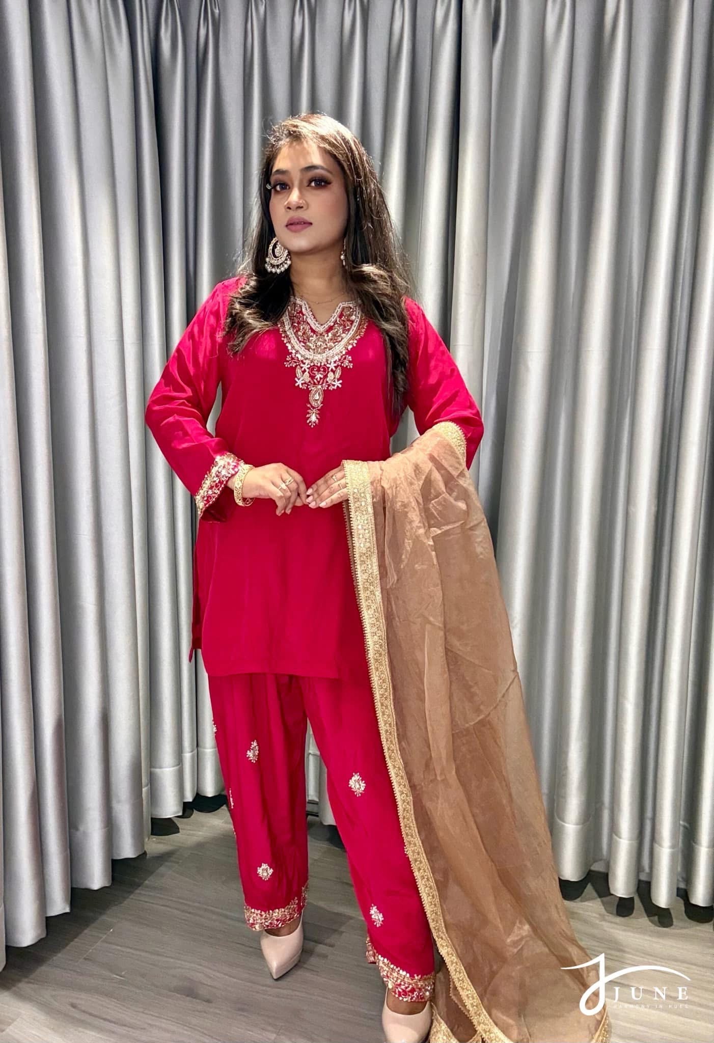 Deep Magenta Salwar Suit